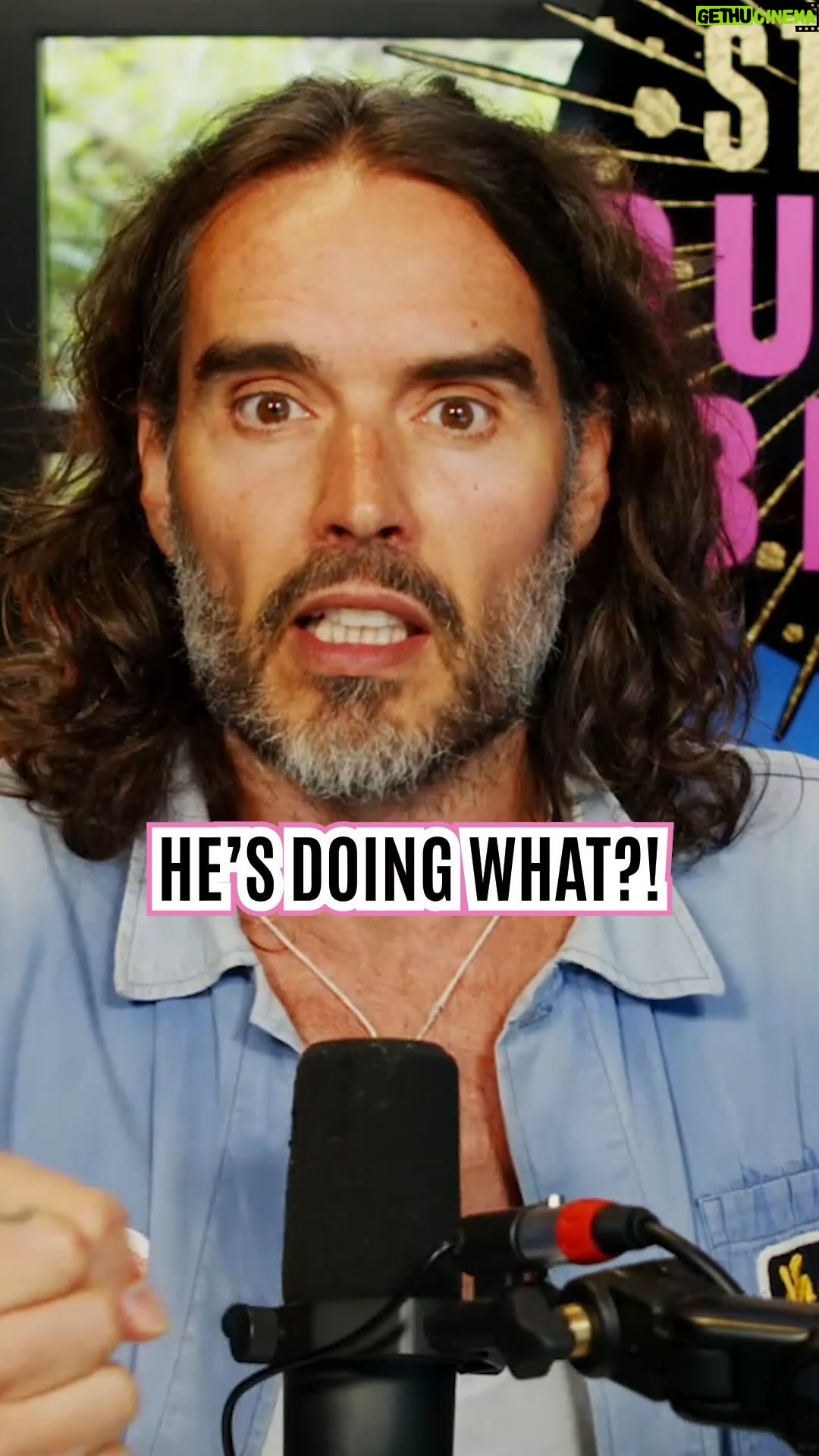 Russell Brand Instagram - He’s handing out your tax dollars like anniversary cards!!