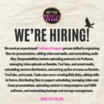 Russell Brand Instagram – Now Hiring a Technical Support Person For Our Team

The ideal candidate loves our channels, hates the establishment, is on a mission to spread a message of individual and community freedom against global oppression and is willing to use the tools of the system against it. We work pretty hard here, we are a good team and would welcome a new member in our fight for truth.

We work on-site at our HQ 5 days a week at an amazing location 60 minutes from London.

Send resumes, CVs and examples of your work to contact@russellbrand.com

Thanks, Russell