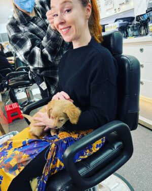 Ruth Connell Instagram - You can’t take her home they said…. 
No leave her - they said….
#FridaMarie 🧡 📸 @michellelpedersen