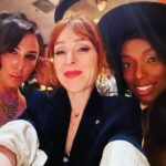 Ruth Connell Instagram - Pals always @aitchalberto @ellelorraine ❤️🖤❤️