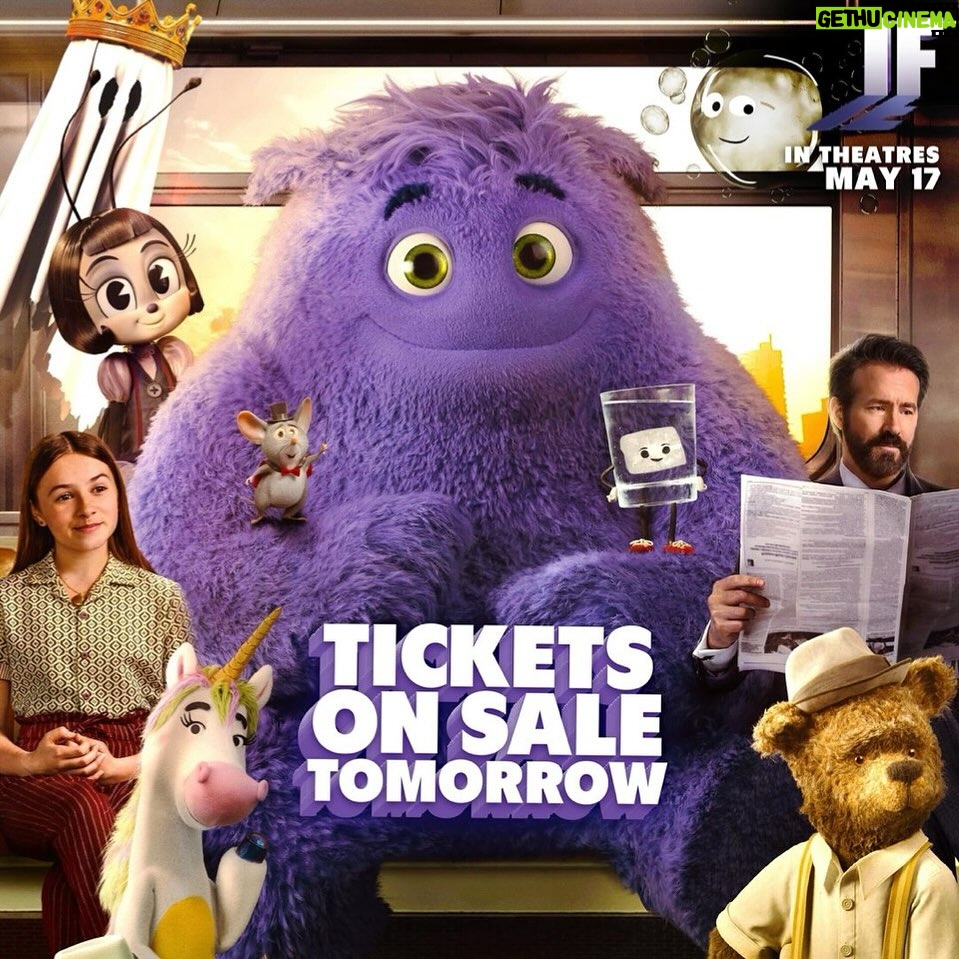 Ryan Reynolds Instagram - What IF we told you, #IFMovie tickets go on sale TODAY? Set a reminder! 👀