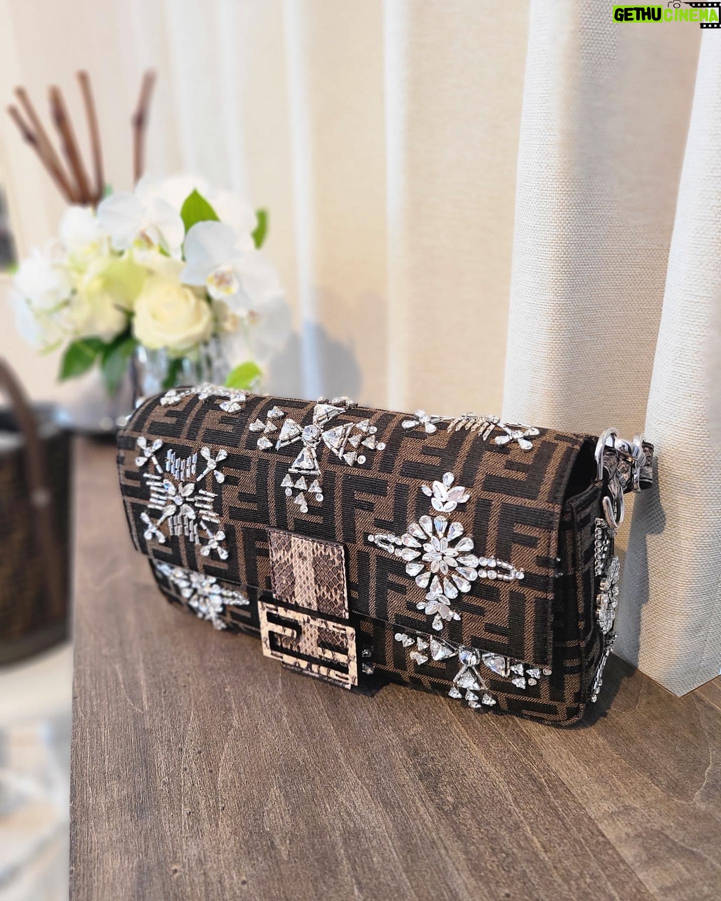 Ryoko Yonekura Instagram - FENDIのアイコンバッグ 「Baguette」が誕生25周年だそうです✨ サイドもとても可愛いバッグ😘 FENDI celebrates the 25th anniversary of its iconic Baguette bag ✨ Very cute side view, too 😘 @fendi @mrkimjones @silviaventurinifendi @delfinadelettrez #fendi #FendiBaguette #fendiofficial