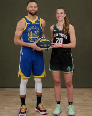 Sabrina Ionescu Instagram - History was made! 
Being able to compete alongside my friend, mentor, and one of my idols @stephencurry30 will be a moment I’ll never forget🙏🏼 
Blessed to continue to grow the game and inspire!