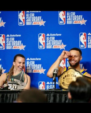 Sabrina Ionescu Instagram - History was made! 
Being able to compete alongside my friend, mentor, and one of my idols @stephencurry30 will be a moment I’ll never forget🙏🏼 
Blessed to continue to grow the game and inspire!