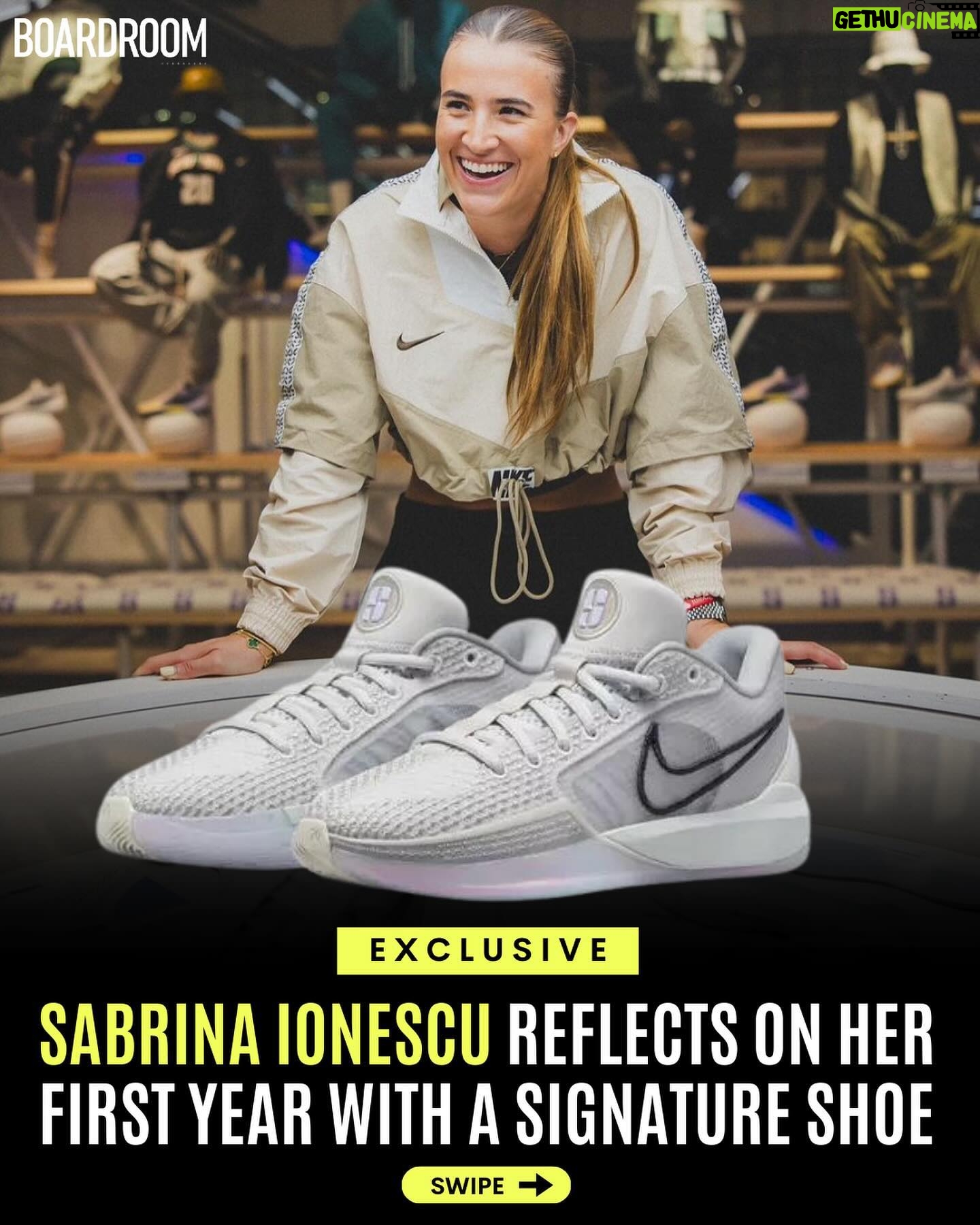 Sabrina Ionescu Instagram - @sabrina_i joined rare company when she launched her signature shoe with Nike earlier this year. In her own words, the @nyliberty star lets us in on how life has been since. 🔗 More at the link in bio.