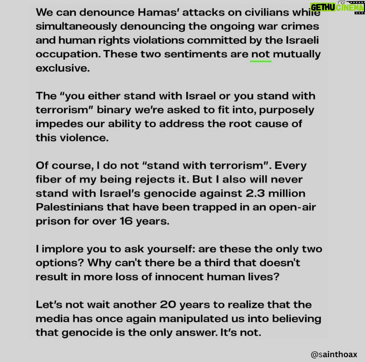 Saffron Hocking - 3 Likes - Ceasefire. Free Palestine. Stop killing innocent Israelis. Stop killing. Protect innocent human lives. 🤍