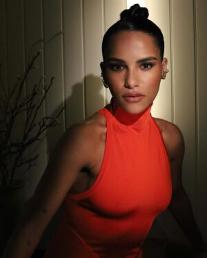 Saffron Hocking Instagram - ❤️🌹💃🏾 thank you @dunhill @bsbpartnerships 

Wearing @maisonalaia @otiumberg 
#Makeupby @babskymakeup using @armanibeauty 
Hair by @joepickeringtaylor