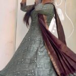 Sai Gayatri Instagram – 🤎☘️
.
Perfectly stitched @tanu_designer_studio 
.
#beinganu #anarkali #nnk