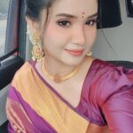 Sai Gayatri Instagram – 💜
🧿
.
Saree @srisai_collestions9 
Blouse @sdduniqueboutique_97 
.
#sareelove #inagural #event
