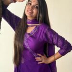Sai Gayatri Instagram - Oodha💜🧿 . Comfortable & great quality material Anarkalis @srisai_collestions9 . #anarkali #beingmyself