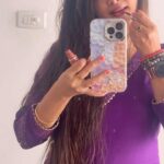 Sai Gayatri Instagram - GRWM 🧿🥰 No foundation look💜 Finally getting into the trend😍Bfr it gets end😉 . Outfit @srisai_collestions9 . #MyQuickLook ##getreadywitme