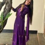 Sai Gayatri Instagram - Oodha💜🧿 . Comfortable & great quality material Anarkalis @srisai_collestions9 . #anarkali #beingmyself