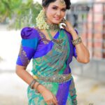 Sai Gayatri Instagram – 🧿💚
.
MUA ,HD & SAREE DAPE @honeylang_makeup_artist 
BLOUSE @tanu_designer_studio 
JEWELLERY @new_ideas_fashions 
PC @evidencemaker
.
#beinganu #NNK