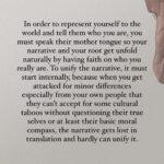 Salma Abu Deif Instagram - Spitting some thoughts out. Deceived by the narrative. One narrative, one nation. ‎لقد تعرضنا لمقلب هائل، مقلب حياتك. إن أكبر سلاح للعالم الحديث الذي نعيش فيه هو الكلمات. كلمات جماعية ومتكررة تم بناؤها والاستماع إليها على مر السنين وتحولت إلى قنبلة ذرية لعقلك ووعيك. لقد تم تنومنا مغناطيسي بالكلمات و طريقة السرد ، وليس من نفسك الداخلية. نداء الاستيقاظ الذي نشهده جميعًا الآن هو نداء لعقلك وروحك وجسدك، ولجذرك الذاتي وما يتردد صداه مع كل هذه الأشياء. السرد يتغير وهي فرصة لنا جميعًا، وخاصة العرب، للاتفاق على سرد واحد يمثل ذواتنا وجذورنا الحقيقية فيما يتعلق بأي اختلافات بدءًا من كيفية التعبير عن نفسك، أو إلى جيل مختلف، أو إلى طبقة اجتماعية مختلفة أو لنظام التعليم أو اللغة. وبغض النظر عن كل هذه الاختلافات، يجب علينا أن نقبل اختلافات بعضنا البعض ثم نتحد في السرد. لكي تمثل نفسك للعالم، يجب عليك أن تتحدث بلغتهم الأم حتى تكشف لهم قصتك وجذرك بشكل طبيعي من خلال الإيمان بمن أنت حقًا. لتوحيد السرد، يجب أن يبدأ داخليًا، لأنه عندما تتعرض للهجوم بسبب اختلافات بسيطة، خاصة من شعبك، والتي لا يمكنهم قبولها لبعض المحظورات الثقافية دون التشكيك في ذواتهم الحقيقية أو على الأقل بوصلتهم الأخلاقية الأساسية، يضيع السرد في الترجمة وبالكاد يمكن توحيدها. إن وجود خطاب عدواني تجاه بعضكم البعض لا يؤدي إلا إلى خلق مجتمعات محتقرة ومنفصلة، ​​وفي النهاية لا تعرف إلى أين تنتمي بالفعل، او تحس انك مسموع او حد شايفاك. يمكن أن يكون لدينا تنشئة مختلفة، ودين، وتعليم، ولهجة، ووجهات نظر مختلفة حول الحياة ولكن يجب علينا بالفعل أن نبدأ في الحصول على قصة واحدة و ساعتها هتشعر بأنك تنتمي بالفعل. ‎رواية واحدة، أمة واحدة. From now on, we should work on on our own narrative. We should create THE narrative, embody it in us and spit it out to the world. #Salmassharedthoughts