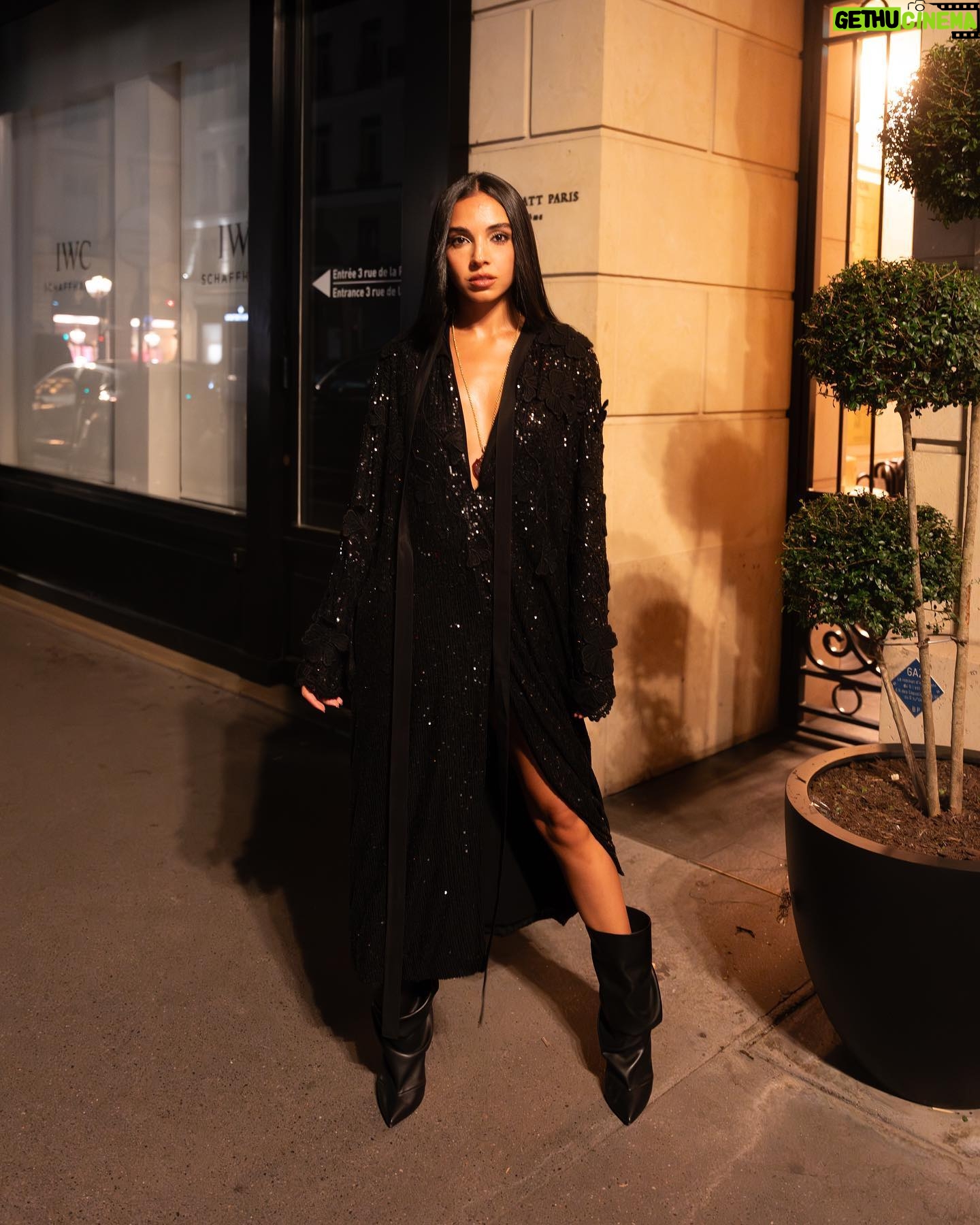 Salma Abu Deif Instagram - Celebrating our pride late nights in the city of love @eliesaabworld 🤍🪽