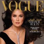 Salma Hayek Pinault Instagram - @voguearabia 📸 Editor-in-chief: @mrarnaut Photography: @cuneytakeroglu Style: @aminejreissaty Makeup: @sofiatilbury Hair: @miguelmartinperezldn Nails: @katewilliams0n Fashion editor: @nat_westernoff Digital technician: @alexdowfx Casting: @jilldemling at Creative Casting Agency Producer: @dansonproductions
