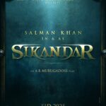 Salman Khan Instagram - Iss Eid ‘Bade Miyan Chote Miyan’ aur ‘Maidaan’ ko dekho aur agli Eid Sikandar se aa kar milo…. Wish u all Eid Mubarak! #SajidNadiadwala Presents #Sikandar Directed by @a.r.murugadoss @nadiadwalagrandson @wardakhannadiadwala #SikandarEid2025