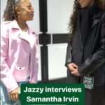 Samantha Johnson Instagram - @samanthairvinwwe shares some words of motivation with @jazzysworldtv 👏 #WrestleMania