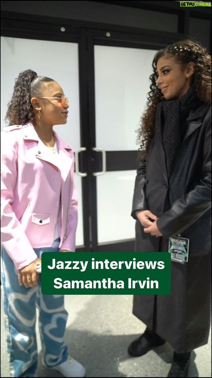 Samantha Johnson Instagram - @samanthairvinwwe shares some words of motivation with @jazzysworldtv 👏 #WrestleMania