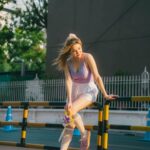 Samantha Melanie Coates Instagram - Step into the sweet life with #PUMAPALERMO 💜 @PUMATHAILAND #PUMATH #TEAMPALERMO
