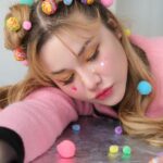 Samantha Melanie Coates Instagram - 🍭Life is like a lollipop, it’s all about the flavor!🍓🫐🍋🍊🍇🍌🍒🍏🍑🥝🍉🍍🍈 แค่อยากให้เธอ’อมยิ้ม‘ Make up: @jainieme Hair: @tatar_styles 📸: @bright.phk