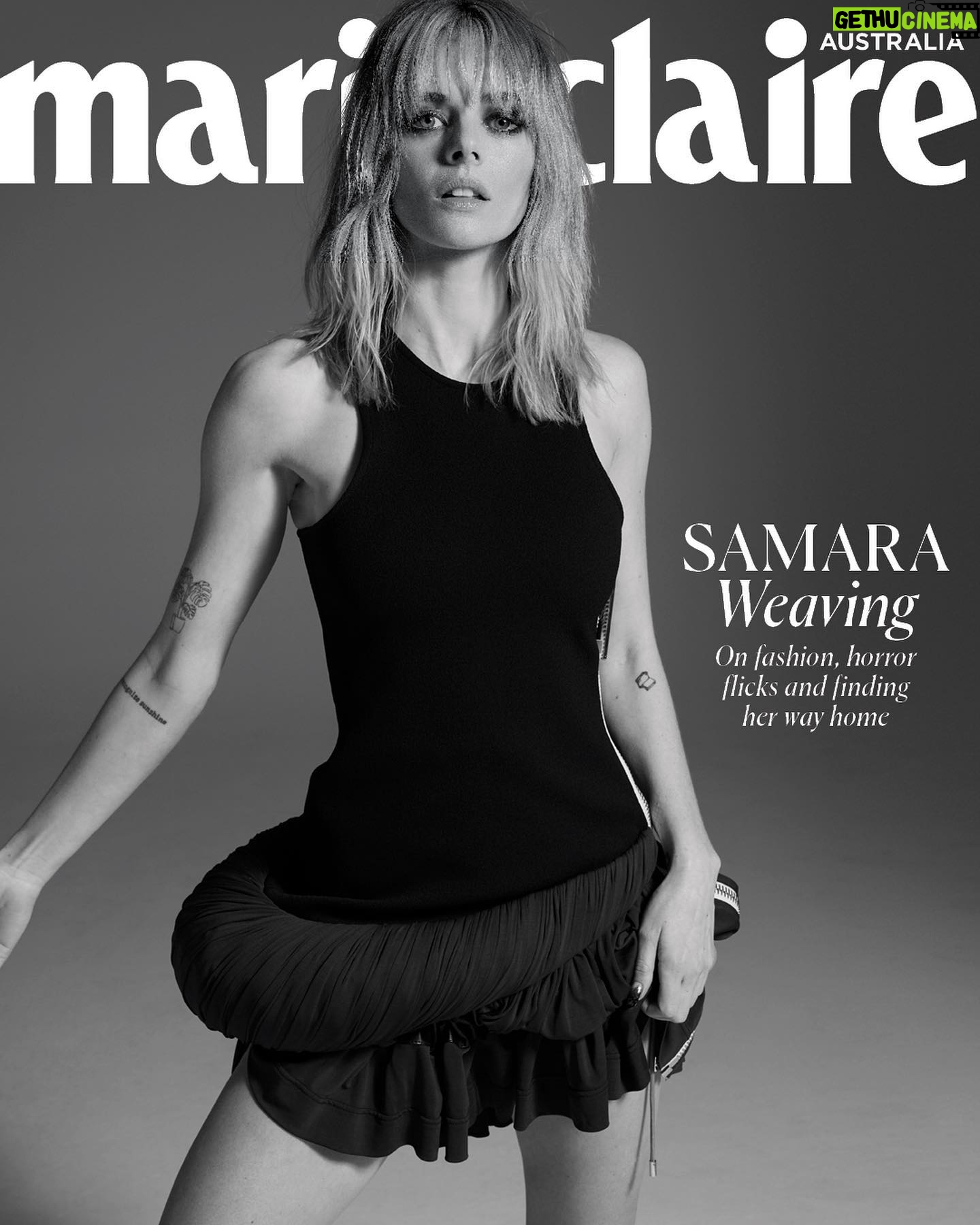 Samara Weaving Instagram - Digital Cover: Sitting down with @samweaving for her marie claire shoot in Los Angeles was nothing short of special. The Aussie opened up about the wild ride that was filming ‘Babylon’ and what it was like to return to the slasher genre for ‘Scream VI’. Looking breathtaking in @louisvuitton, the star, who was just days away from celebrating her 31st birthday at the time of the shoot, shared her low-key plans for the day (featuring time with friends playing the new Harry Potter game ‘Hogwarts Legacy’) and her approach towards her new role, as playboy bunny Holly Maddison in ‘Down The Rabbit Hole’. “I'm so passionate and excited about this. Holly is so fun and such a magnetic personality, but the story has a lot of trauma there too,” she said of the part. Read the full story at the link in bio. Photographer: @david_roemer Fashion Director: @naomismith Interview: @breeplayer Stylist Assistant: @jordanboorman Hair: @renatocampora Makeup: @georgieeisdell Special thanks: @ryanlucca Manicure: @jolene.b.nails Production: @robynfp24 Fashion: @louisvuitton