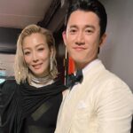 Sammi Cheng Instagram - 🖤🖤🖤🖤 遇上金馬影帝吳慷仁。 匆匆來張「黑白配」合照，沒機會多聊幾句。嘻！