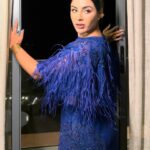Samyuktha Instagram - Fluttering in my periwinkle dress, I'm a mischievous pixie with a penchant for playful trouble. Watch out, world! 💙✨ Wearing @tanva_by_deepika @suhanipittie #BluePixie #NaughtyButNice