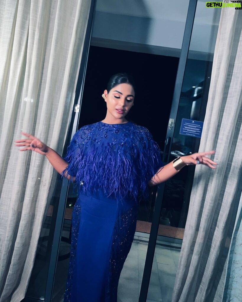 Samyuktha Instagram - Fluttering in my periwinkle dress, I'm a mischievous pixie with a penchant for playful trouble. Watch out, world! 💙✨ Wearing @tanva_by_deepika @suhanipittie #BluePixie #NaughtyButNice