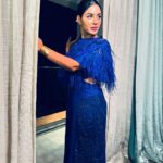 Samyuktha Instagram - Fluttering in my periwinkle dress, I'm a mischievous pixie with a penchant for playful trouble. Watch out, world! 💙✨ Wearing @tanva_by_deepika @suhanipittie #BluePixie #NaughtyButNice