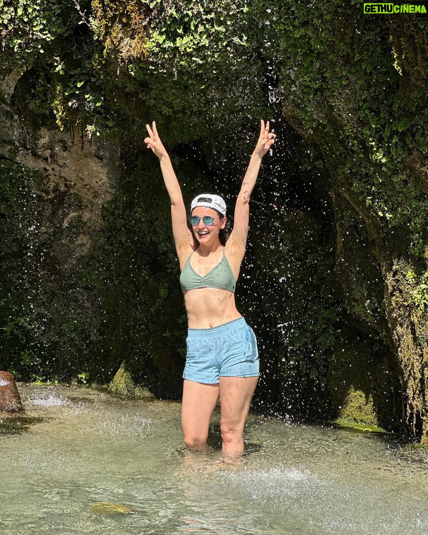 Sanaya Irani Instagram - Chasing waterfalls and conquering gorges, one step at a time. #trekkingadventures #gorge #waterfall
