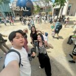 Sandara Park Instagram - Some things never change. I keep coming back to Universal Studio Singapore and group shot at the revenge of the mummy is a must!!! 2014 vs 2024 🤣👻 #UniversalStudiosSingapore #RWSentosa #RWSMoments