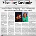 Sandhya Shetty Instagram - Every word in praise of work and success is a encouragement 🙏❤️🙂 @morningkashmir 🙂 #morningkashmir #sandhyashetty #Nofear #media #actor #supermodel #internationalspeaker #CommonWealthKarateChampion2015 #style #saree #indianlook #expression #fashion #womenpower #fitness #actorslife #bollywood #hollywood #Dharavibank #coronapapers #mylifemyrules ❤ Photographer @aslamshaikh104 Videographer @swapnil7898 Designer @kaushikshrimanker Makeup @ramaniya_by_apoorvaks Hair @beautyblush_07