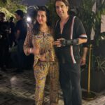 Sanjjanaa Instagram – Best friends @rameshdembla & @sanjjanaagalrani , spotted . 

At the launch of @playboy #bengaluru , 

Spotted Sanjjanaa Galrani wearing co -ord set by @ethnixvogue_revolutions .