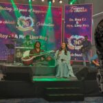 Sanjjanaa Instagram - It’s always Amaizing to catch up with you my mentor my guru ji @rajheshvaidhya sir , your support & guidance is my biggest blessing 🙂 Singing is my hidden passion & I am a trained officially certified singer from @artiumacademyofficial , it gives me at most happiness to share these movements with you where I recently sang at an event ❤️