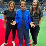 Sara Bareilles Instagram - There is nobody like her. She has walked the walk in the name of equality and justice since the beginning of her career, and tomorrow, at opening day of the @usopen, we celebrate 50 years since @billiejeanking changed the game and the way women were seen and valued by securing equal prize money!! Her relentless pursuit forged a movement that changed an industry and the world, and to know her is to know one of the most bright, curious, interested, charismatic, intelligent, passionate people on earth. Thank you Billie for being YOURSELF, and inviting me and my right hand (literally) @nadiadigiallonardo to serenade you and your unbelievable legacy. You always dared to believe in something better, and so it came to be. Let us all learn from you! #billiejeanking #usopen #brave #equalitymatters #badass Photo: the undeniable @cooksandking