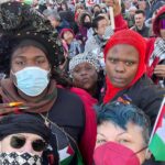 Sara Ramirez Instagram - @blacktransliberation , @qween_jean , @therealgialove, @tahtianna_fermin_ , @trudy0nduty and me with community at the March for Gaza in Washington D.C. 🇵🇸