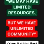 Sara Ramirez Instagram - “We may have limited resources, but we have unlimited community” - Yves Mathieu East @the_yvesdropper ❤️‍🔥🖤🏳️‍⚧️🏳️‍🌈🍉🏳️‍🌈🏳️‍⚧️🖤❤️‍🔥 . . First half of caption in green, second half of caption in red, credit for quote in white, all against a black background.