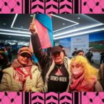 Sara Ramirez Instagram - SILENCE = DEATH 🔺 In just 5 days, we have already sold over 250 shirts, raising thousands for Gaza and ACT UP NY. We are halfway to our fundraising goal!🍉 This past weekend, ACT UP NY proudly protested HRC’s Gala, demanding queer organizations divest from genocide and call for a ceasefire in Gaza. Here, @therealsararamirez spoke to the crowd on the importance of solidarity while wearing our new SILENCE = DEATH shirt, part of the Watermelon Collection for Palestine. This shirt is now available for pre-order, with 50% of all our proceeds from this t-shirt sale going to Palestine. Buttons and caps are also available. ACT UP NY will collaborate with @raindovemodel and their team of queer, non-binary, non-governmental, gender-defying activists in delivering direct, queer, cash aid to the people of Gaza, at a time when the United States government has decided to cut off humanitarian aid to Palestine by defunding UNRWA. Future proceeds from the sale of this design will also go towards other organizations to be determined based on where in Palestine resources are must urgent and effective. All products will be union-made in the United States in accordance with all labor laws and fulfilled by a small team of people living with HIV — preorder today, delivery in February. Photos by @alexabwilkinson