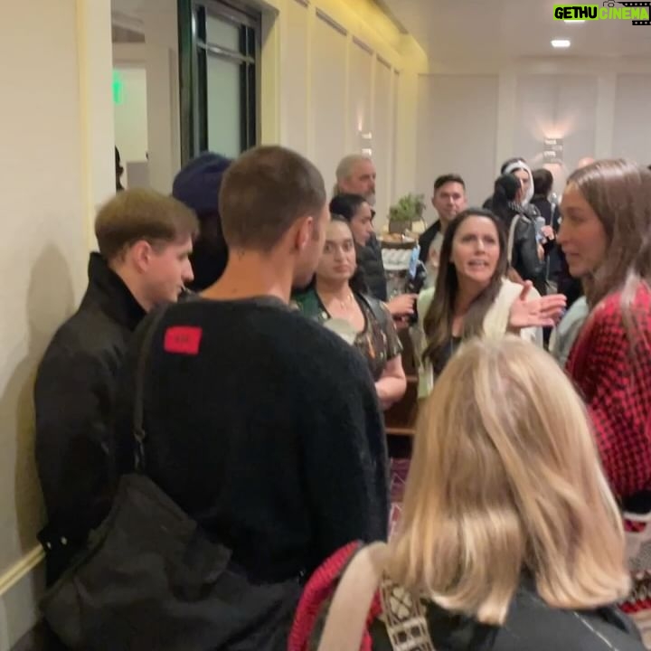 Sara Ramirez Instagram - Thank you @lanzybear and @watermelonpicturesco for welcoming us to this intimate screening of Walled Off; an incredibly powerful, moving, educational and galvanizing film by @vinarfuso , produced by @anwarhadid @rogerwaters @kwekumandela and Immortal Technique, that centers Palestinian humanity and stories over numbers, and shows the Palestinian perspective on how the ongoing Nakba continues today. Available on all digital platforms MAY 3rd. Spread the word! . . Pic1: @qween_jean and I in the screening room, smiling because it feels good to be with likeminded creative community. Video1: The beautiful flower and watermelon arrangement in the entrance to the screening room, a poster of Watermelon Pictures on the left of the arrangement and to the right is a poster of Walled Off. Pic2: wide pic of the above. Video2: panning the entrance to the screening room, all the beautiful creative community in support of this film and Watermelon Pictures. Video3: selfie video of Qween and I with screening entrance room and community in the background, exclaiming “Solidarity!” “Watermelon Pictures!” “FREE PALESTINE” with Alana’s sister joining us toward the end. Pic3: my hand holding up a black Watermelon Pics swag bag that reads “FROM THE RIVER TO THE SCREEN PALESTINE WILL BE SEEN” (obsessed) in English and Arabic, English in white, Arabic in red. Video4: @munir_atalla who is part of the @watermelonpicturesco team, welcoming us inside the screening room and asking who here is Palestinian. The crowd erupts in a loud “WOOO”. Then he says “For all of you who didn’t go ‘wooo’, you are wrong because if you were invited here you are a part of our movement. In our thousands in our millions, we are all Palestinians. And so let’s hear it one more time- Who here is Palestinian?” Everyone erupts in an even louder “WOOO!”. Then Qween exclaims “Viva Viva Palestina!” The crowd laughs and enjoys it! Munir says “Yes.” Pic4: @lanzybear and Walled Off filmmaker @vinarfuso sitting at the front of the room in a talk back with the audience. So so powerful and appreciated! . They tried to bury us. They didn’t know we were seeds. 🌱🍉❤️🔥