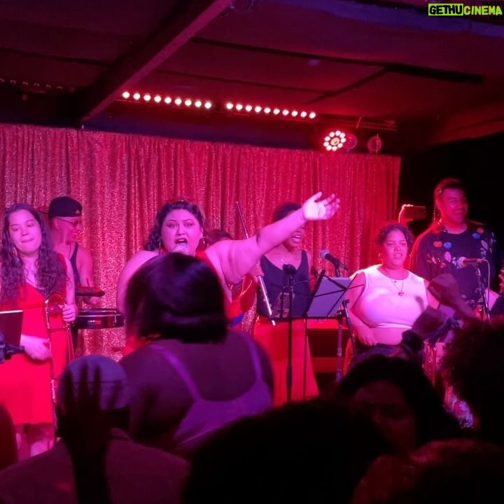 Sara Ramirez Instagram - The first time I experienced Las Mariquitas- New York City’s only queer & trans salsa band- I recall their warm, electric, spirit & sounds magnetizing me into the room. The space was packed, the crowd was very inclusive. Bodies of all shapes & colors could not help but undulate to the vibrations of our ancestors/trancestors. From slow romantic tunes to fiery fast paced rhythms, Las Mariquitas has an uncanny ability to lay out a musical tapestry of pain, joy, & everything in between. I could sense the band was (and is) not only made up of some of the most beautiful, talented, queer people I’ve ever met, but unified for something more expansive than that space could contain. And there we all were, moving, singing & forcing the walls to contend with our unification through the music of Las Mariquitas. We danced, we sang, we connected. At one point Las Mariquitas descended from the stage into the crowd & opened the floor up for us to root each other on in our collective liberation. I knew in this moment I would be transformed forever. When Las Mariquitas plays, it’s not just for entertainment, it’s not just about the tight & vibrant sets they perform, it is - additionally- about power of the people & of Mother Nature. The space they inhabit is welcome to all. Las Mariquitas has, with their spellbinding & soaring melodies, arrangements, vocals & lyrics, touched my soul & I am forever changed & grateful. Do yourselves a favor:learn what it is to experience Las Mariquitas live. This is an invitation for you to savor the delicious taste of liberation through the power of salsa & Las Mariquitas band. Pic 1: multicolored poster, with green lady bugs that reads “Feb.22.2024, Mariquitaverse, ft. Duendita, MiraMira, Gladstone Deluxe, 3 Dollar Bill, Doors 7pm, Showtime 7:30pm-3am, 260 Meserole St., Brooklyn, NY, Las Mariquitas” . Pic 2: Sara & @mariquitas.band @breakingthebinarytheatre’s Bliss in 2023 . Video1/2/3: Feb 17,2023. My first time @mariquitas.band @cmoneverybodybk with @qween_jean @trudy0nduty @blacktransliberation @adrianavergaraa @lola.machine Video3/4: Sept 22,2023 @mariquitas.band @qween_jean joins the band @cmoneverybodybk 🎥: @trudy0nduty
