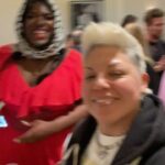 Sara Ramirez Instagram - Thank you @lanzybear and @watermelonpicturesco for welcoming us to this intimate screening of Walled Off; an incredibly powerful, moving, educational and galvanizing film by @vinarfuso , produced by @anwarhadid @rogerwaters @kwekumandela and Immortal Technique, that centers Palestinian humanity and stories over numbers, and shows the Palestinian perspective on how the ongoing Nakba continues today. Available on all digital platforms MAY 3rd. Spread the word! . . Pic1: @qween_jean and I in the screening room, smiling because it feels good to be with likeminded creative community. Video1: The beautiful flower and watermelon arrangement in the entrance to the screening room, a poster of Watermelon Pictures on the left of the arrangement and to the right is a poster of Walled Off. Pic2: wide pic of the above. Video2: panning the entrance to the screening room, all the beautiful creative community in support of this film and Watermelon Pictures. Video3: selfie video of Qween and I with screening entrance room and community in the background, exclaiming “Solidarity!” “Watermelon Pictures!” “FREE PALESTINE” with Alana’s sister joining us toward the end. Pic3: my hand holding up a black Watermelon Pics swag bag that reads “FROM THE RIVER TO THE SCREEN PALESTINE WILL BE SEEN” (obsessed) in English and Arabic, English in white, Arabic in red. Video4: @munir_atalla who is part of the @watermelonpicturesco team, welcoming us inside the screening room and asking who here is Palestinian. The crowd erupts in a loud “WOOO”. Then he says “For all of you who didn’t go ‘wooo’, you are wrong because if you were invited here you are a part of our movement. In our thousands in our millions, we are all Palestinians. And so let’s hear it one more time- Who here is Palestinian?” Everyone erupts in an even louder “WOOO!”. Then Qween exclaims “Viva Viva Palestina!” The crowd laughs and enjoys it! Munir says “Yes.” Pic4: @lanzybear and Walled Off filmmaker @vinarfuso sitting at the front of the room in a talk back with the audience. So so powerful and appreciated! . They tried to bury us. They didn’t know we were seeds. 🌱🍉❤️‍🔥