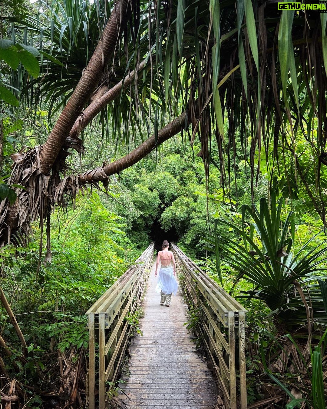 Sara Waisglass Instagram - anyone know a good song about a waterfall? Maui Hawaii