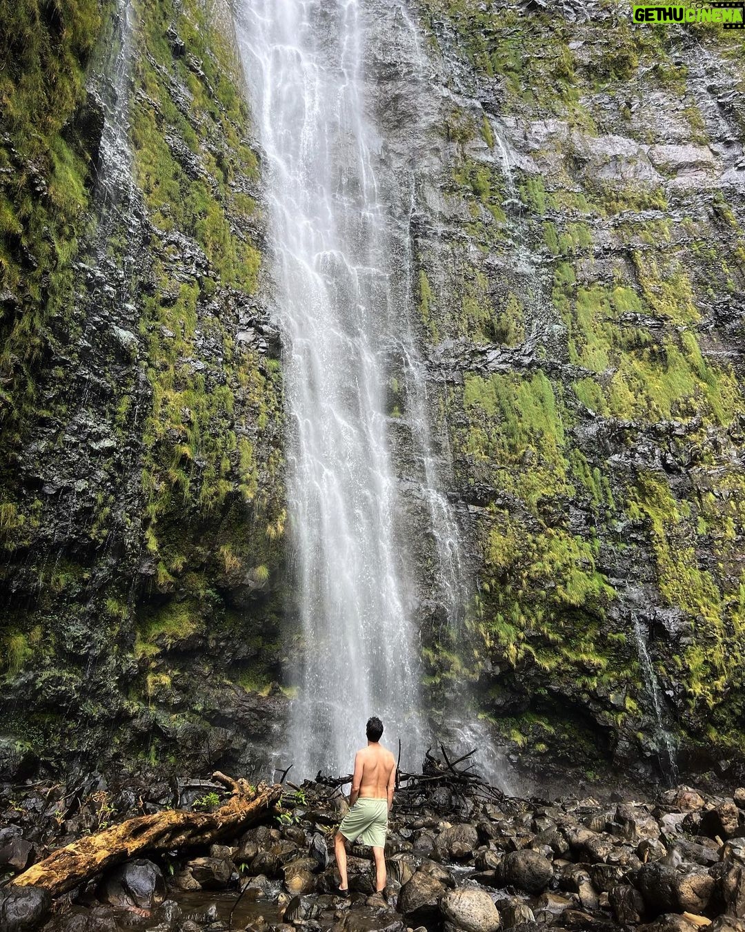 Sara Waisglass Instagram - anyone know a good song about a waterfall? Maui Hawaii