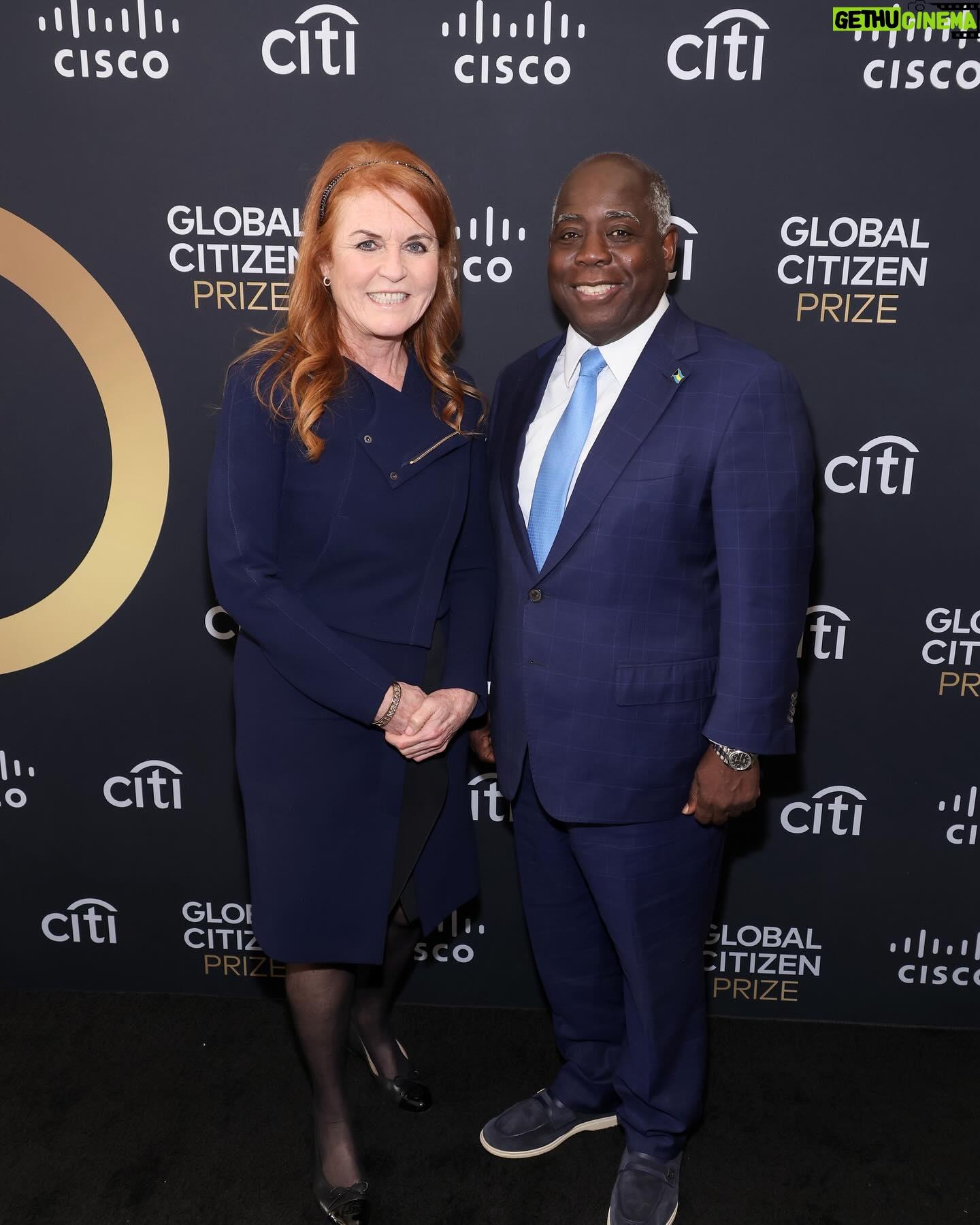 Sarah Ferguson Instagram - It was an honour to meet their excellencies, the Honourable Philip Davis Prime Minister of the Bahamas and the Honourable Gaston Browne Prime Minister of Antigua and Barbuda to discuss the plastic pollution crisis and how small island nations, with their unique strengths and vulnerabilities, can lead in sustainable initiatives towards a cleaner and plastic-free future. I look forward to seeing our projects and ideas come to fruition! @bravedavis