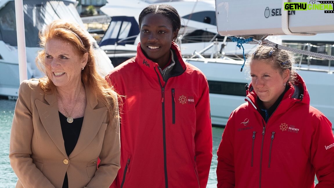 Sarah Ferguson Instagram - @Maidenfactor and her all-female crew completed her last round the world race on Tuesday 16th, completing 28,674 nautical miles and 154 days at sea in the Ocean Globe Race. Today, we were able to celebrate together with HRH Princess Haya at an event organized by MDL Marinas and the South Coast & Green Tech Boat Show to honour Maiden and her crew’s incredible achievements and unyielding dedication, which helps support The Maiden Factor Foundation for girls’ educational charities globally. It has been a privilege and an honour to have been ‘Godmother’ to Maiden since the Whitbread Round the World Race in 89/90 and to watch her continue to shine over the years. Congratulations to the amazing Captain & crew! You are a remarkable show of strength and determination.
