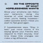 Sarah Gilman Instagram - hello from a persistent depressive episode. i’ve been feeling a bit hopeless lately and afraid to talk about it, and i suspect i’m not the only one. as a reminder (though it doesn’t make the feeling easier), hopelessness is a normal reaction to big, difficult life events like grief, break-ups, life changes, and of course major news coverage around particularly upsetting/tragic events. you shouldn’t be ashamed of hopelessness, but i would also hate for you to sink into it and to let it take over you. i was searching for some antidotes to this feeling and stumbled onto this article from @officialwondermind, called 10 Very Good Ways to Deal With Hopelessness by Sam Brodsky, that I particularly liked because of its mixture of research/actionable suggestions/examples (my brain has been a bit sad and fuzzy so I’m appreciating the concrete instructions). I’ve put a few of the tips onto slides to share with you in case it helps, but I highly recommend checking out the actual article, which is a bit more detailed. i’m also tagging a number of relevant organizations on the pertinent slides. sending hugs and love in this tumultuous time. and please please please, when you have the opportunity, choose kindness over hate. https://www.wondermind.com/article/hopeless/