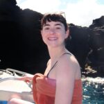 Sarah Gilman Instagram - reminder that for every photo that makes the curated social media highlight reel, there are hundreds of others that we often don’t share. so here’s a nice posed one of me in makeup on the beach, followed by a ton of 100% normal human ones from vacation. trust me, you’re not the only one who doesn’t look like a model as they go through daily life. 🫶🏻