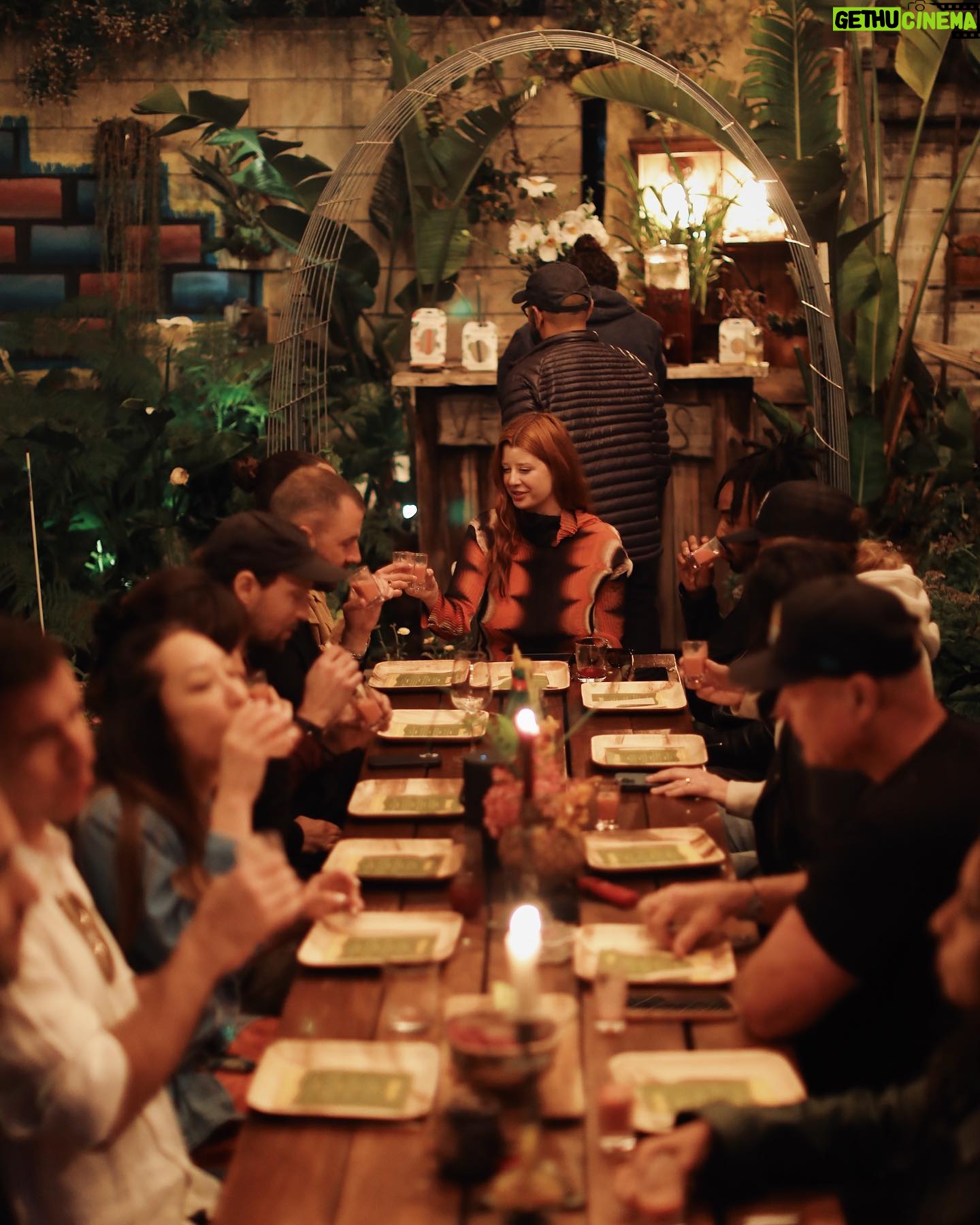 Sarah McDaniel Instagram - THANK YOU to everyone who came out to the dinner me @farmfluence.co @ambrosiaproducebag @innergarden.wellness put together at our friends east LA mini backyard farm :) this series is meant to push the idea that our waste can very easily be our food. We hope to have more dinners and focus on bringing farm rich produce to food deserts around LA! 🌿♻️🤝🏽 Shot by @nina.fetch