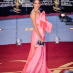 Sarah Perles Instagram - At the red carpet of the Marrakech Film Festival. Styled by @leonaerziak dress clutch and shoes by @lena_erziak jewellery by @mounierbouvard_officiel thank you @mephistophelesproductions ♥️ 📸 by @hakounart